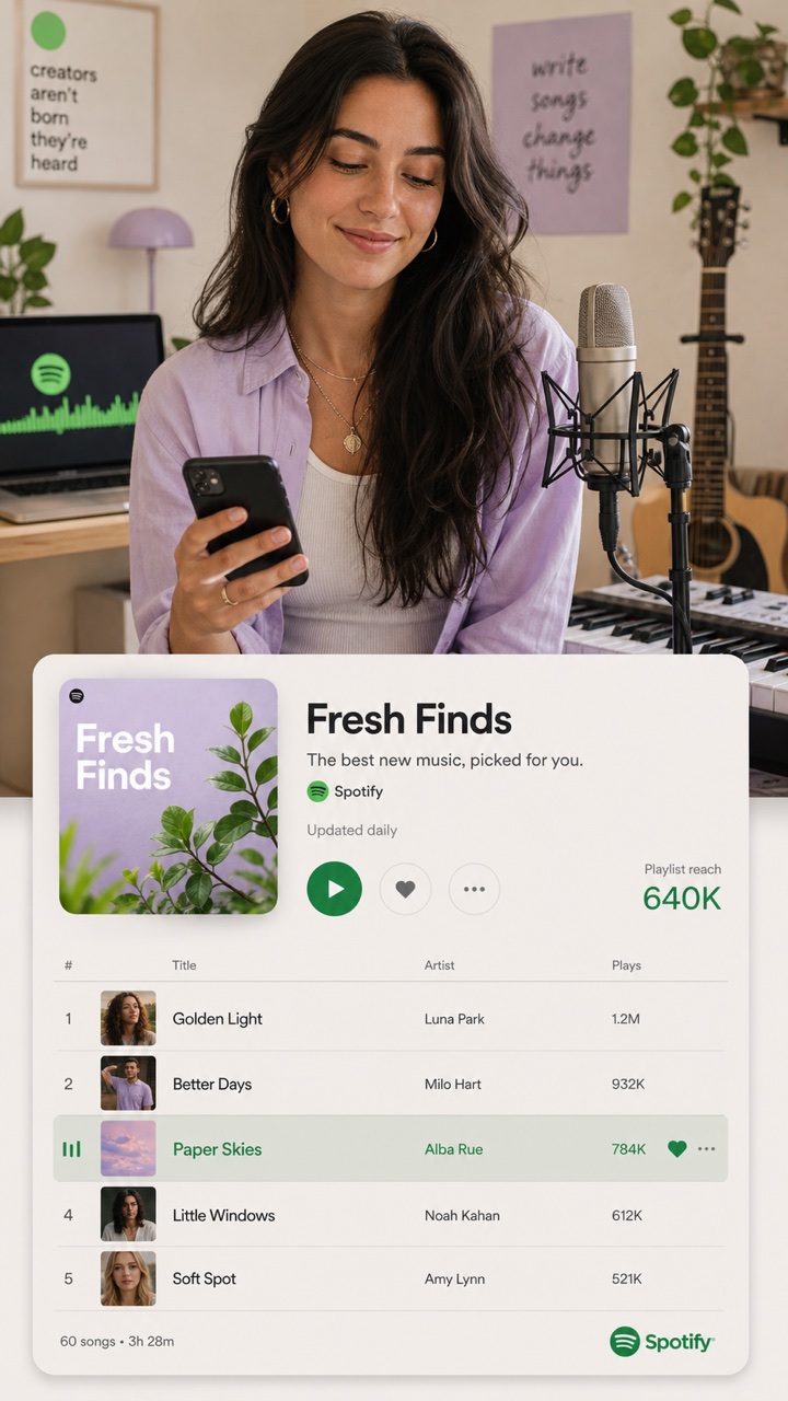 Αγορά τοποθέτησης σε Spotify playlist Αγορά τοποθέτησης σε Spotify playlist