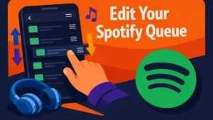 De wachtrij van Spotify aanpassen