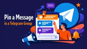 Een bericht vastzetten in een Telegram groep